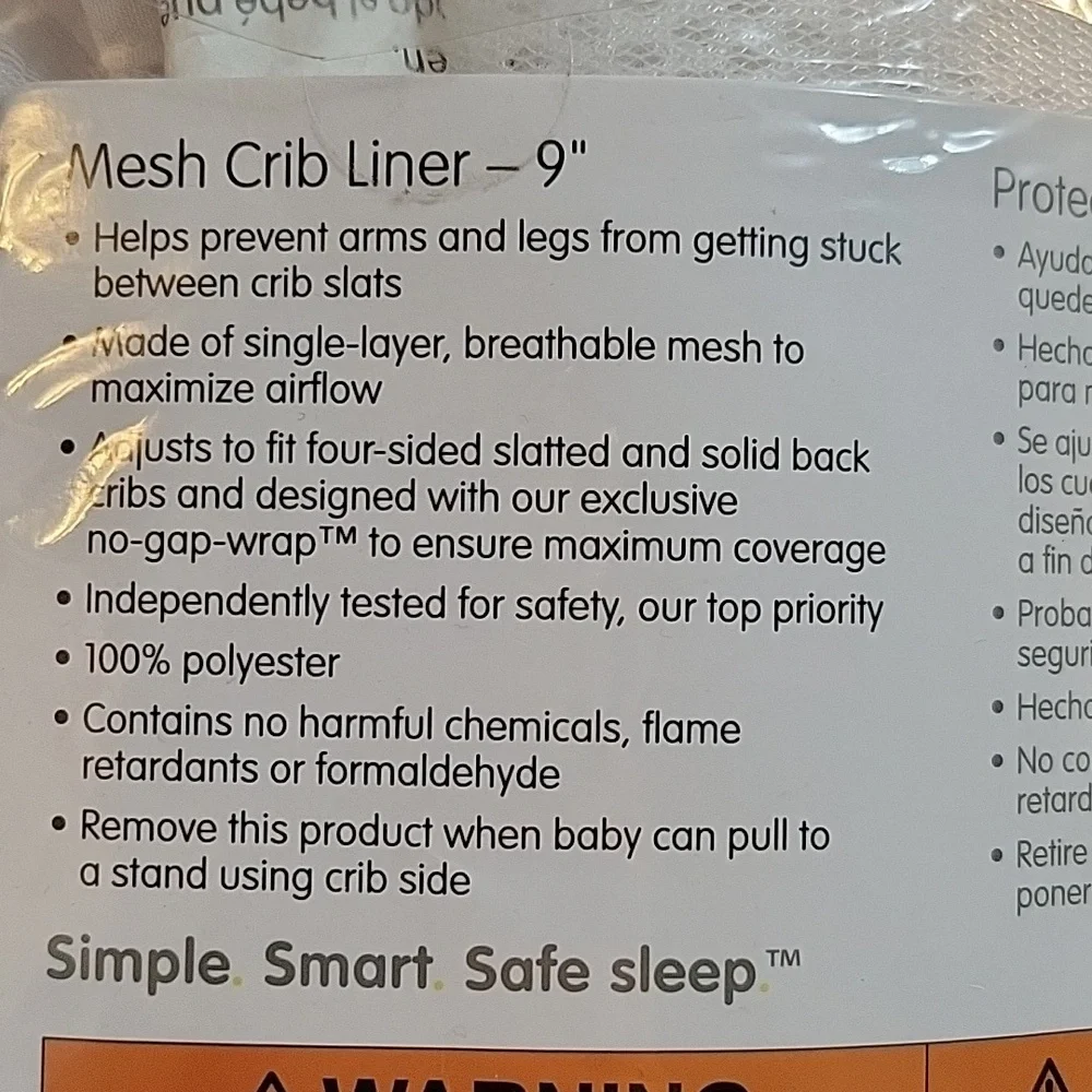 AirFlowBaby By BreathableBaby White Classic Polyester Mesh Crib Liner 9